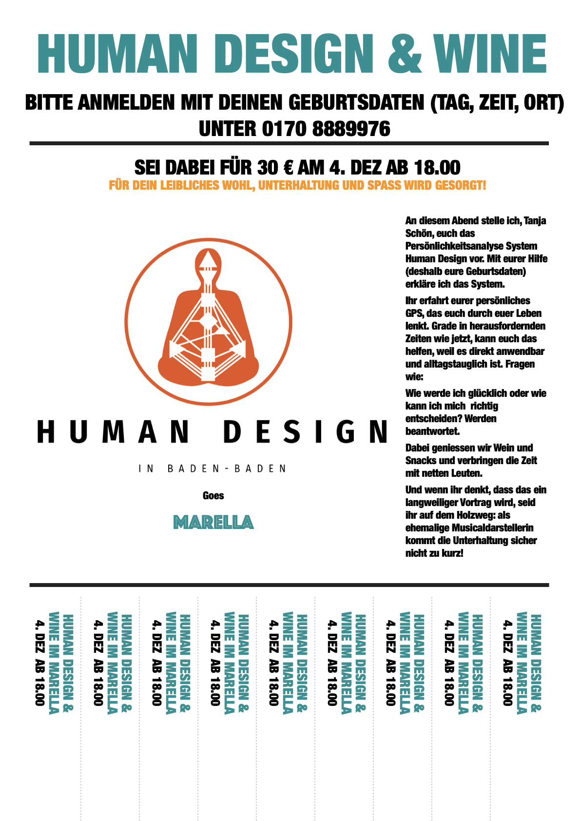 Human Design & Wine im Marella am 4.12. ab 18.00