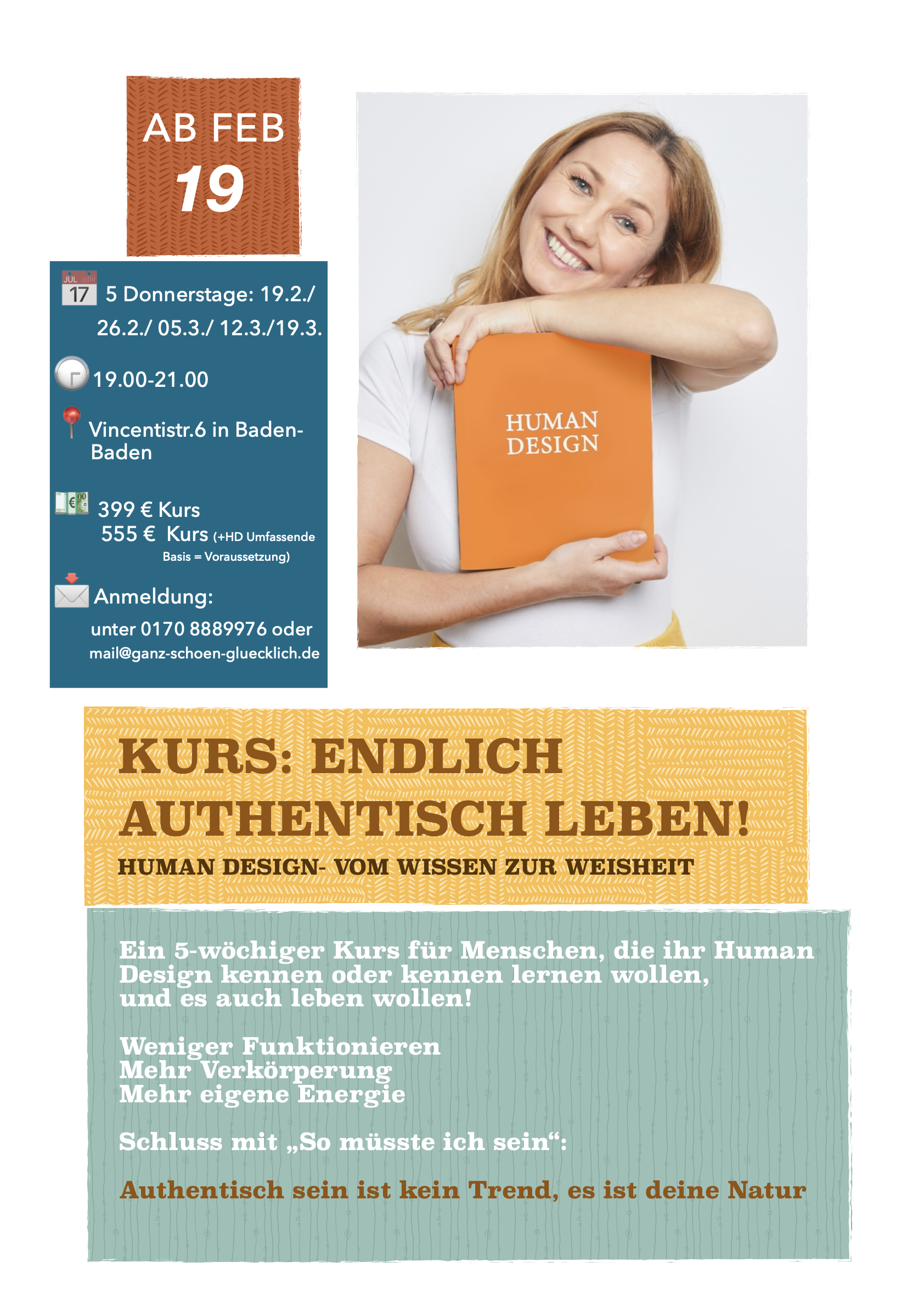 ‎Plakat Endlich authentisch leben.‎1